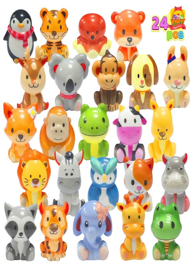 Cherislpy 24 Pack Prefilled Easter Eggs with Animal Squishy Toys Slow Squeeze Toys for Kids Girls Boys Easter Basket Stuffers Party Favors Gifts Easter Egg Fillers - Image 2