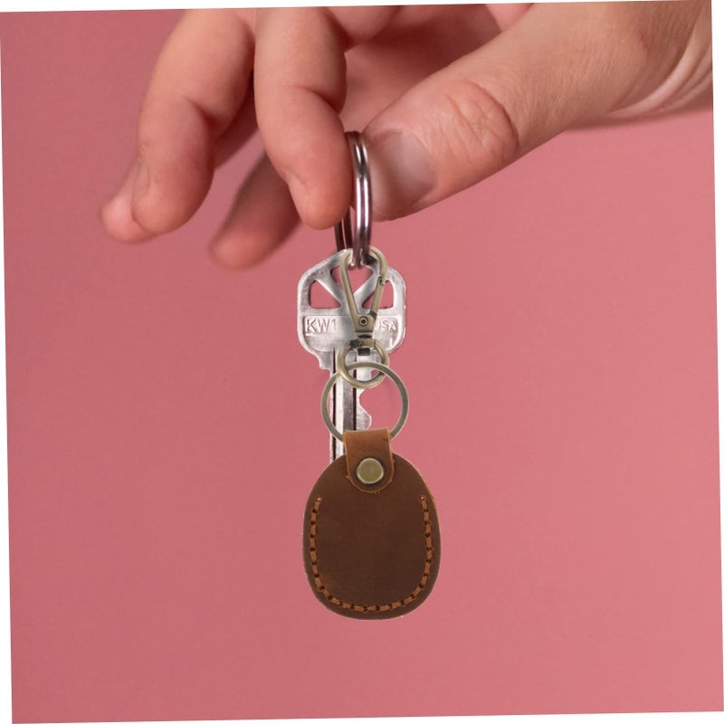 Cow Leather RFID Key Fob Protector Handmade Access Control Cover - Image 4
