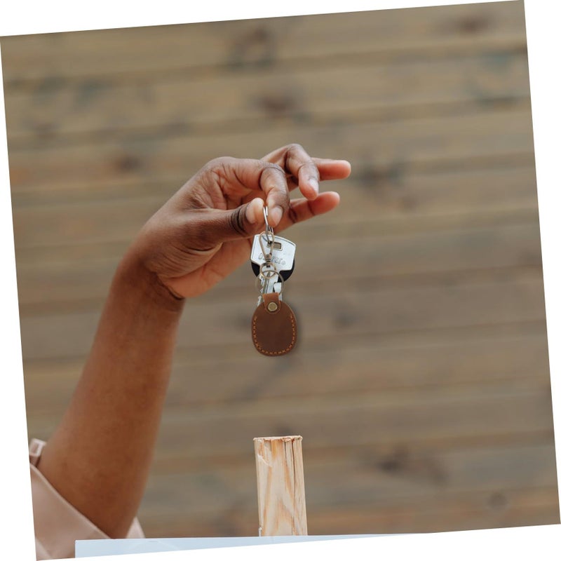Cow Leather RFID Key Fob Protector Handmade Access Control Cover - Image 2