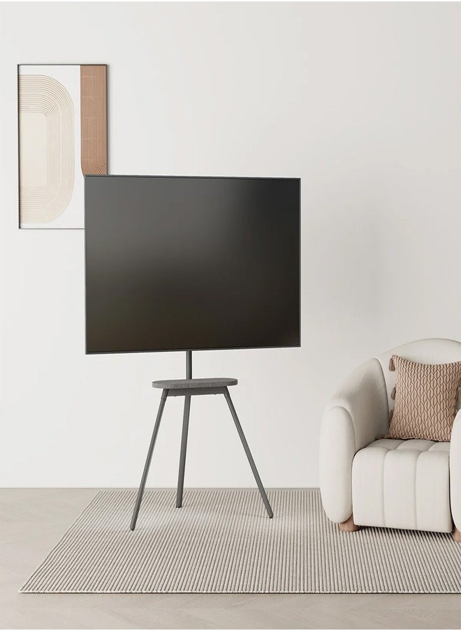 Skill Tech SH 28 44FS Easel Studio TV Floor Stand with Fabric Shelf for 43–65 Inch Screens, VESA 400x400mm, Max Load Capacity 40kg – Minimalist Tripod TV Stand  Black  - Image 3