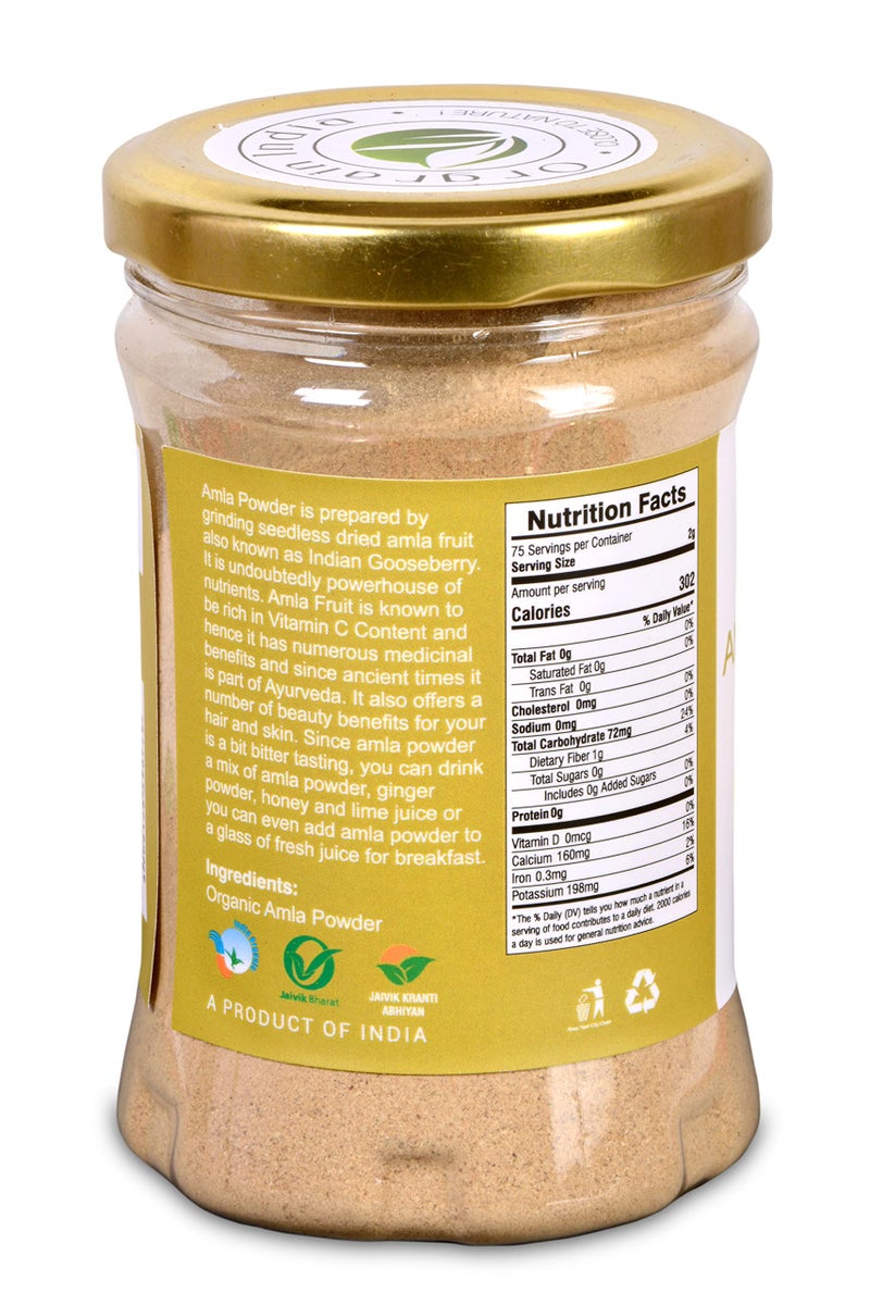 Orgrain India Organic Dried Amla Powder 150 Grams|Indian Gooseberry Emblica Officinalis|Amla Churna For Hair, Skin & Healthy Gut - Image 4