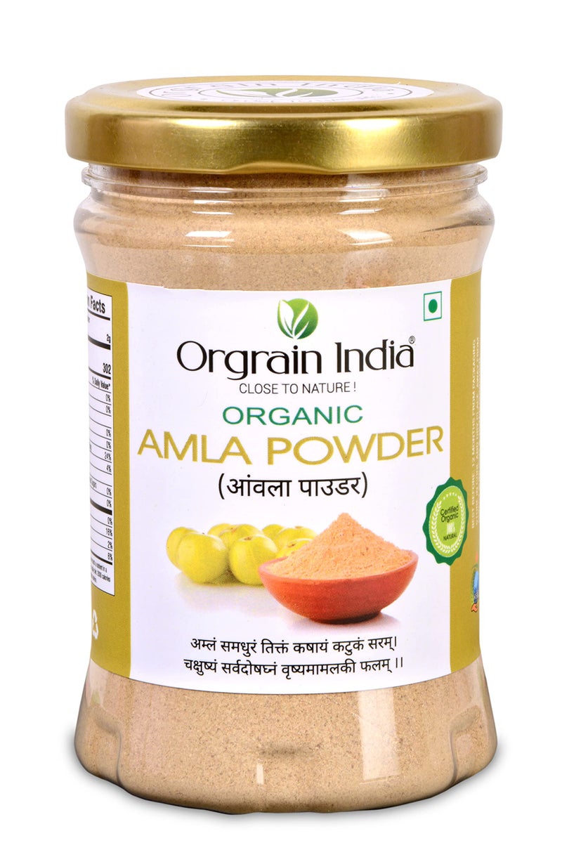 Orgrain India Organic Dried Amla Powder 150 Grams|Indian Gooseberry Emblica Officinalis|Amla Churna For Hair, Skin & Healthy Gut - Image 2