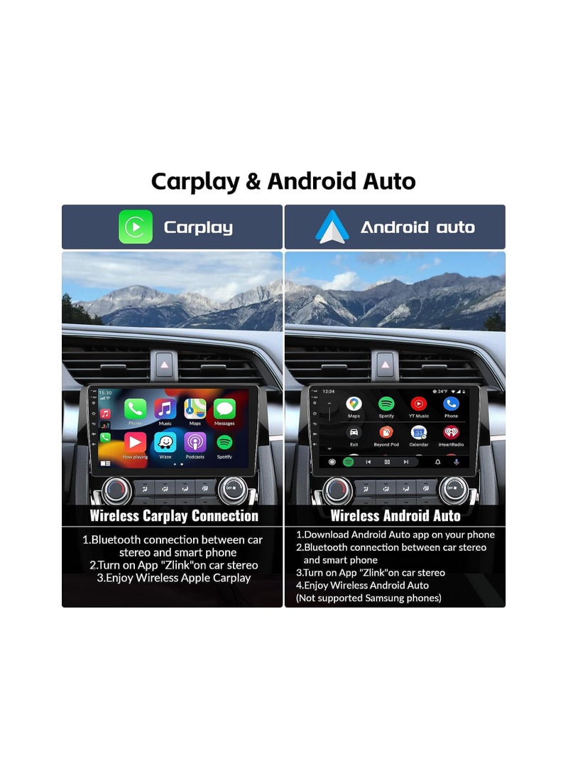 SHEZA STAR - Android Car Stereo for Honda Civic 2016 To 2020 2GB RAM 32GB ROM Support Apple Carplay, Mirror-Link Wi-Fi BT, Radio GPS Navigation, 9 Inch IPS Touch Screen with Backup Camera Included - Image 1