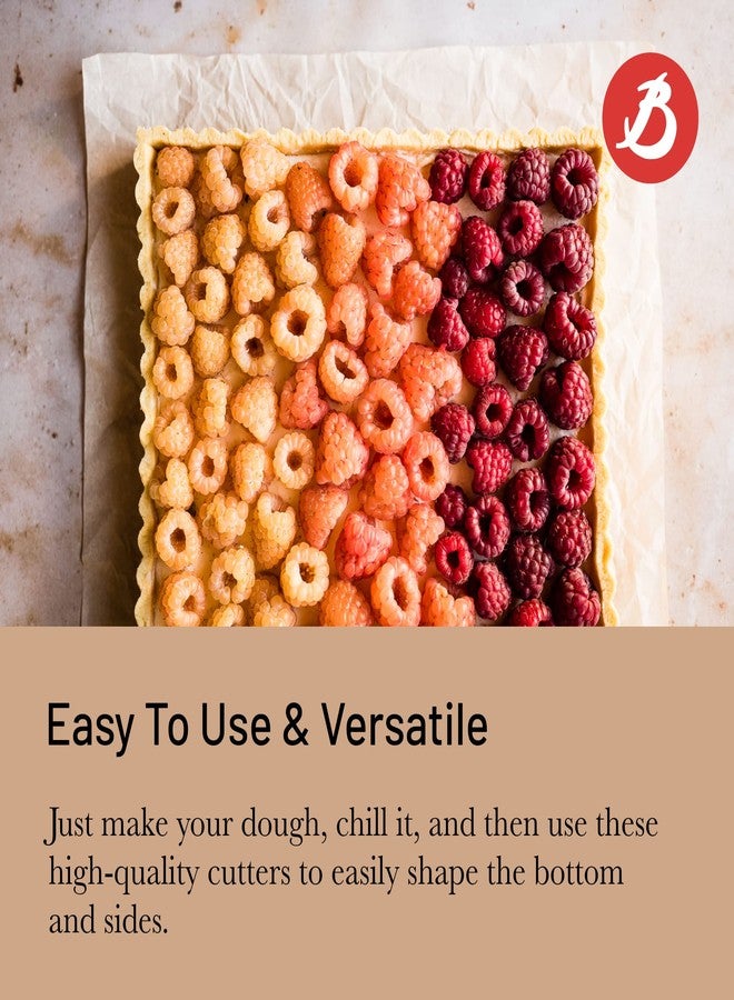 de Buyer Square Cutters - 9-Piece Set - Cut & Shape Tarts, Pies & Other Pastries - Dishwasher Safe - Image 4