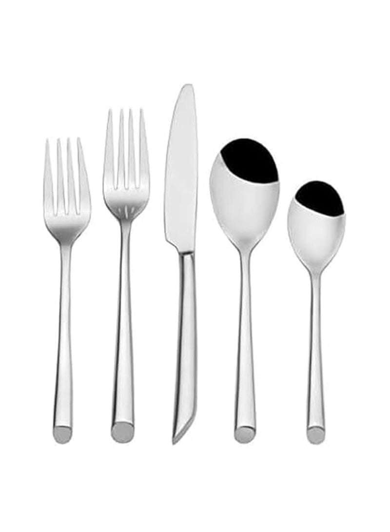 Towle Living Wave Flatware Service for 4, 20 Piece Set, 18/0 Stainless Steel, Silverware Set - Image 2