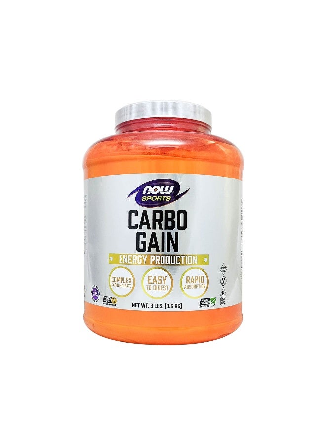 Now Sports, Carbo Gain Powder 8 Lbs - Image 1