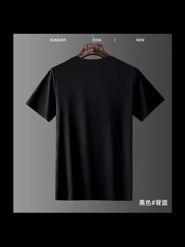 European Fashion Brand Heavy Craft Drilling Short Sleeve T-Shirt 2024 Summer Explosions Men'S Casual Fashion Round Neck Half Sleeve - Image 5