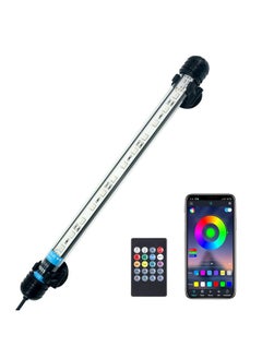 VARMHUS LED Aquarium Light,Fish Tank Light with Remote Controller&APP Control,DIY Full Spectrum Optional Color&Intelligent Timing and Dimming,29 Light Modes and 4 Music Control Modes 12LEDS-RGB 11''