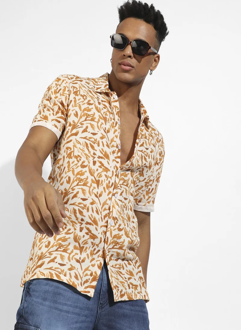 انستافاب بلس قميص بأوراق شجر