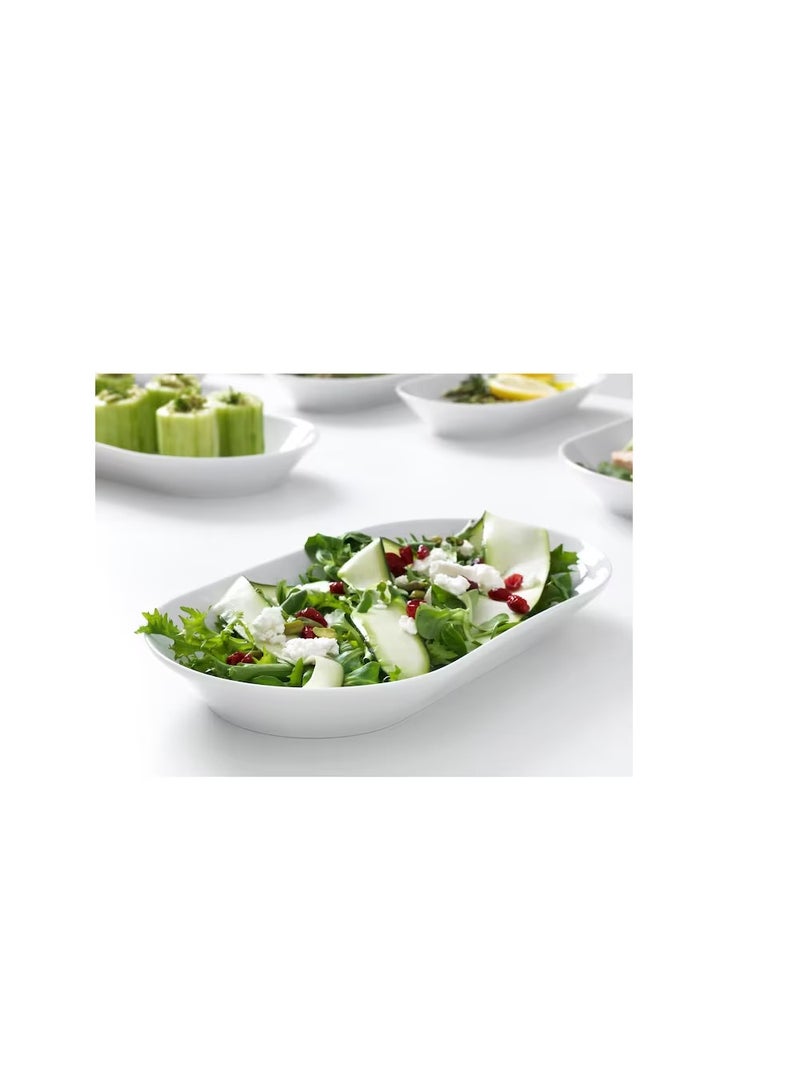 طبق التقديم أبيض 31x17 سم - Image 3