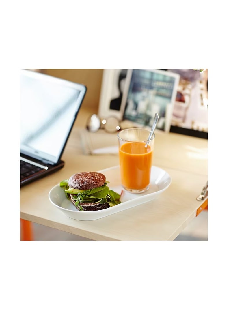 طبق التقديم أبيض 31x17 سم - Image 2