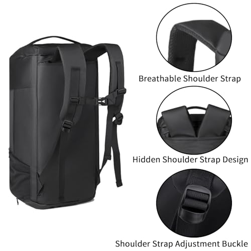 Ogetok 45L Large Gym Bag Sport Duffle Backpack for Men Women, Water Resistant Fitness Sport Tote Bags Travel Weekend Overnight Carry on Bag with Shoe & Wet & Insulation Pocket & Laptop Compartment - Image 5