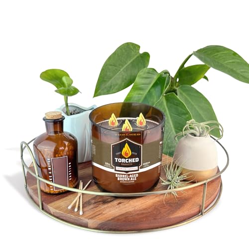 Torched Beer Scented Candles | Natural Soy Wax Candle | Barrel-Aged Brown Ale Scent 28 oz | Makes a Great Gift for Men, Beer Lovers, and Collectors | Bar Man-Cave Decor and Accessories - Image 5