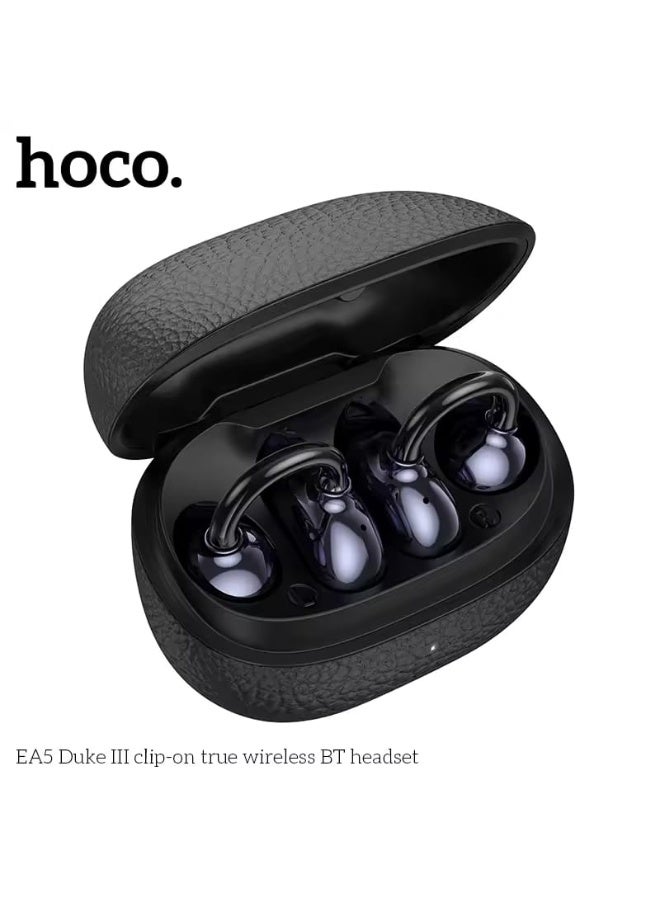 Hoco EA5 Duke III Clip-On True Wireless BT Headset with Open-Ear Comfort and Secure Fit - Image 1