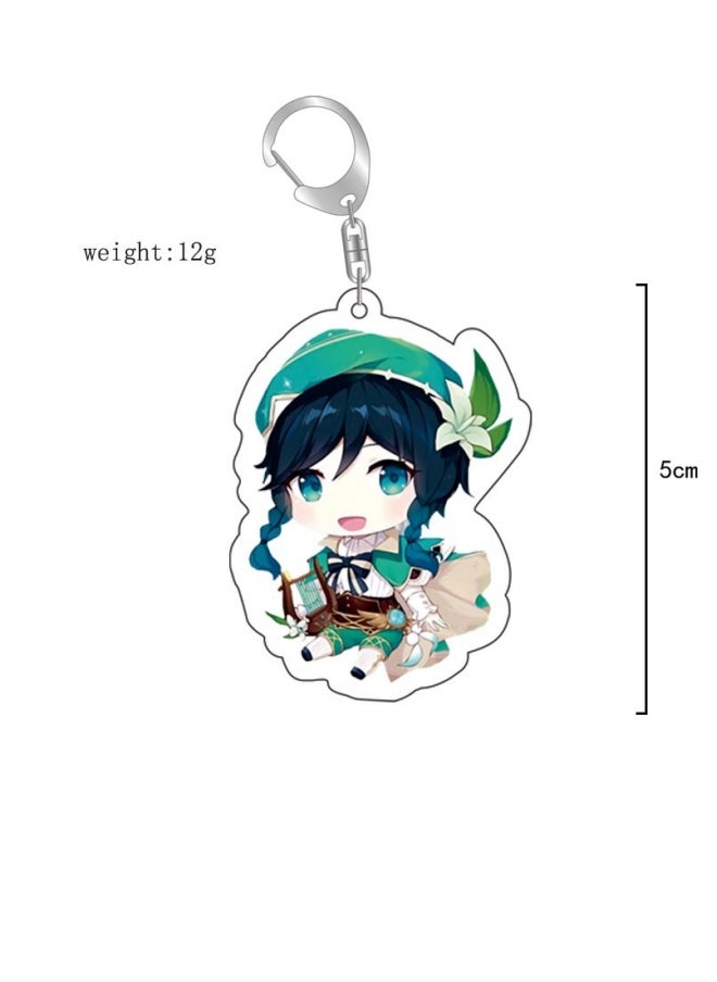 Generic - Anime Keychain Genshin Impact Chain for Women Accessories Cute Bag Pendant Key Ring Jewelry - Image 1