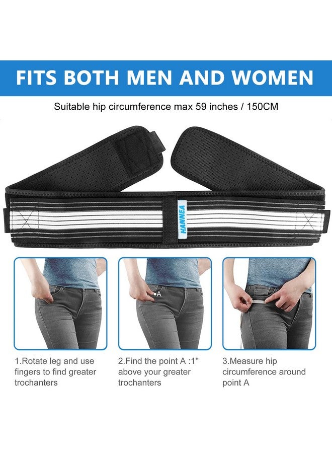 هانيا ® حزام الورك لمفصل العجز الحرقفي - دعامة دعم أسفل الظهر للرجال والنساء - دعامات الورك لألم الورك - حزام دعم الحوض - حزام الحدبة (عادي) (طول 140*9) - Image 4