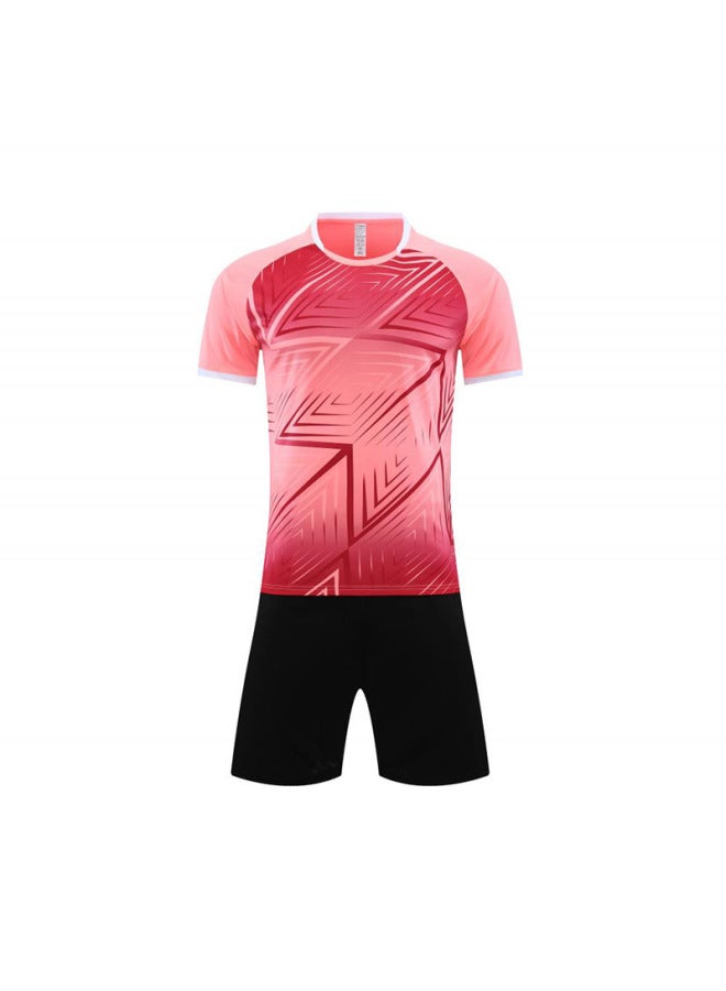 Pink Football Uniforms for Adult and Children – Student Training & Competition Team Jerseys with Printed Numbers