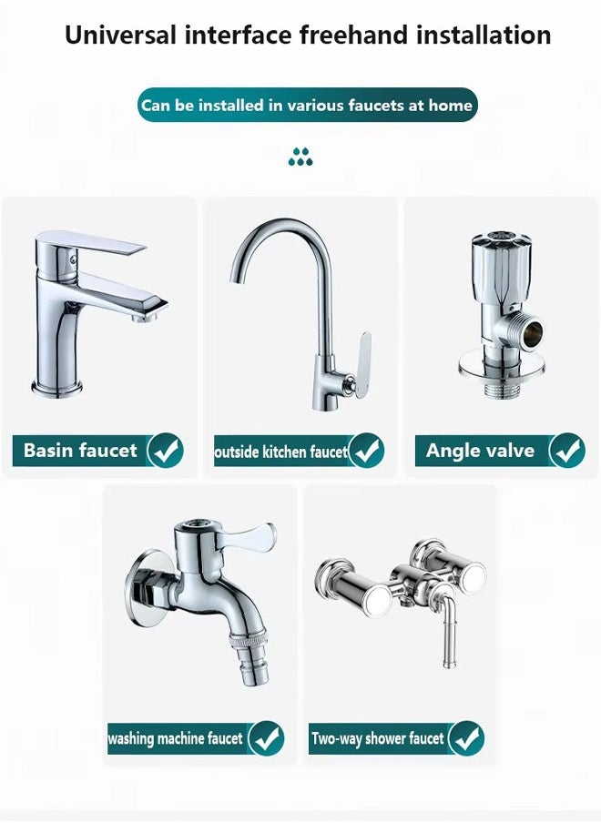 Topyich - Multifunction Shower Set Head Universal Water Taps, 3 in 1 Bathroom Multi function Bidet Spray Water Taps with 360° Rotating Faucet Sprayer and Massage Shower Head  for Daily Washing,Universal Faucet Bubbler Anti-Splash Head Extendere - Image 1