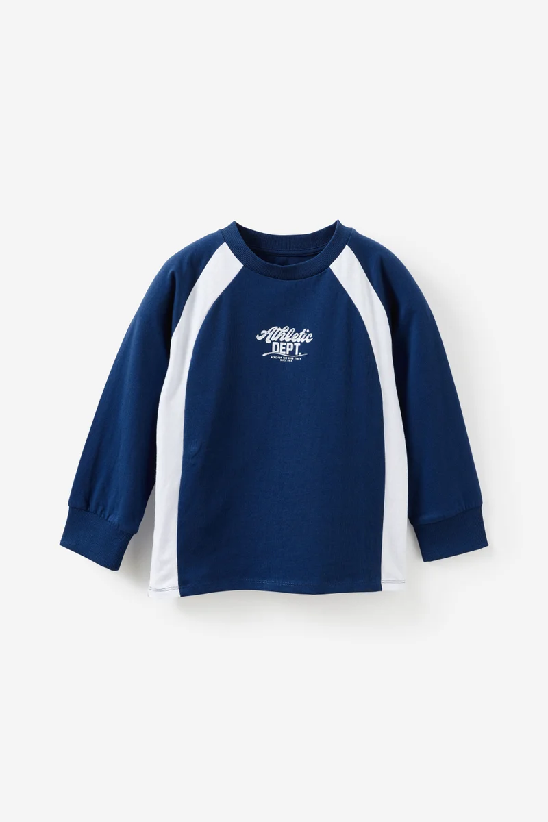 Cotton On Moto Panelled Long Sleeve Tee