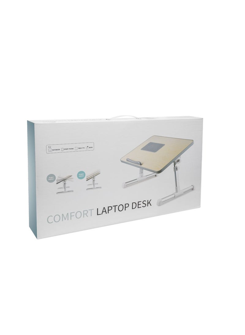 NNEWVANTE Laptop Stand Table Height And Angle Adjustable Desk Folding Table For Writing In Bed, Sofa And Couch With Anti Slip Pad, Perfect For Bed And Sofa Study, Grey  - Image 4