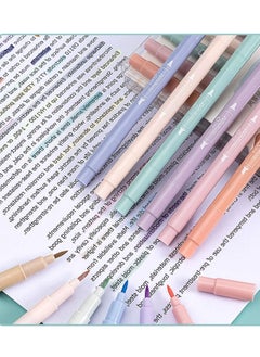Excefore Aesthetic Highlighters, 12 Pcs Dual Tip, Assorted Colors, No Bleed, Fast Drying, Easy to Hold, Pastel Marker Pens for Journal, Planner, Notes, School, and Office Supplies  - Image 3