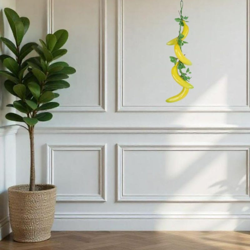 SINGAA Artificial Fruits Strings | Fruit Chain for Home, Office, Garden, Juiceshops, Wall Hanging, Fruit Shops, Reception, Photography and Events Decoration - 60 CM (Pack of 1) (Banana) - Image 5