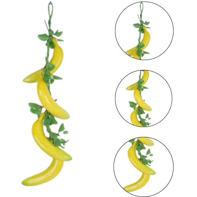 SINGAA Artificial Fruits Strings | Fruit Chain for Home, Office, Garden, Juiceshops, Wall Hanging, Fruit Shops, Reception, Photography and Events Decoration - 60 CM (Pack of 1) (Banana) - Image 3
