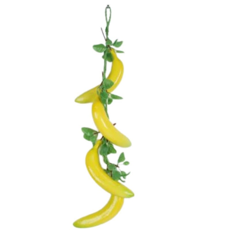 SINGAA Artificial Fruits Strings | Fruit Chain for Home, Office, Garden, Juiceshops, Wall Hanging, Fruit Shops, Reception, Photography and Events Decoration - 60 CM (Pack of 1) (Banana) - Image 1