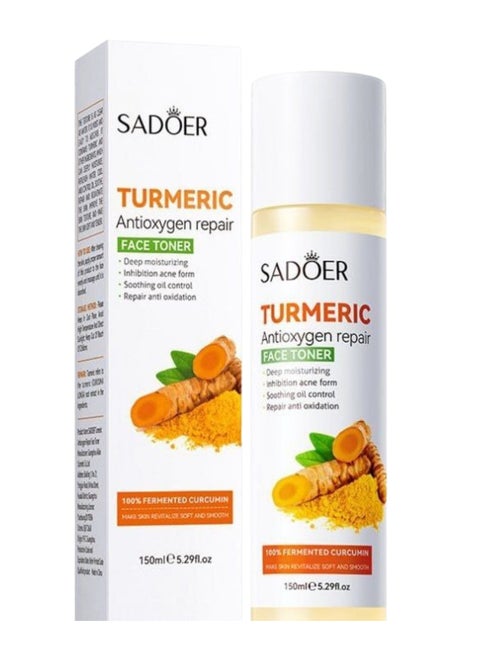Toner with turmeric extract to lighten the face, remove dark spots and anti-aging