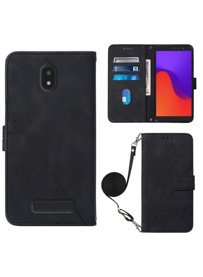 زبون جراب هاتف BLU View 2 2020/2022، جراب هاتف جلدي قابل للطي منقوش ثلاثي الأبعاد - Image 1