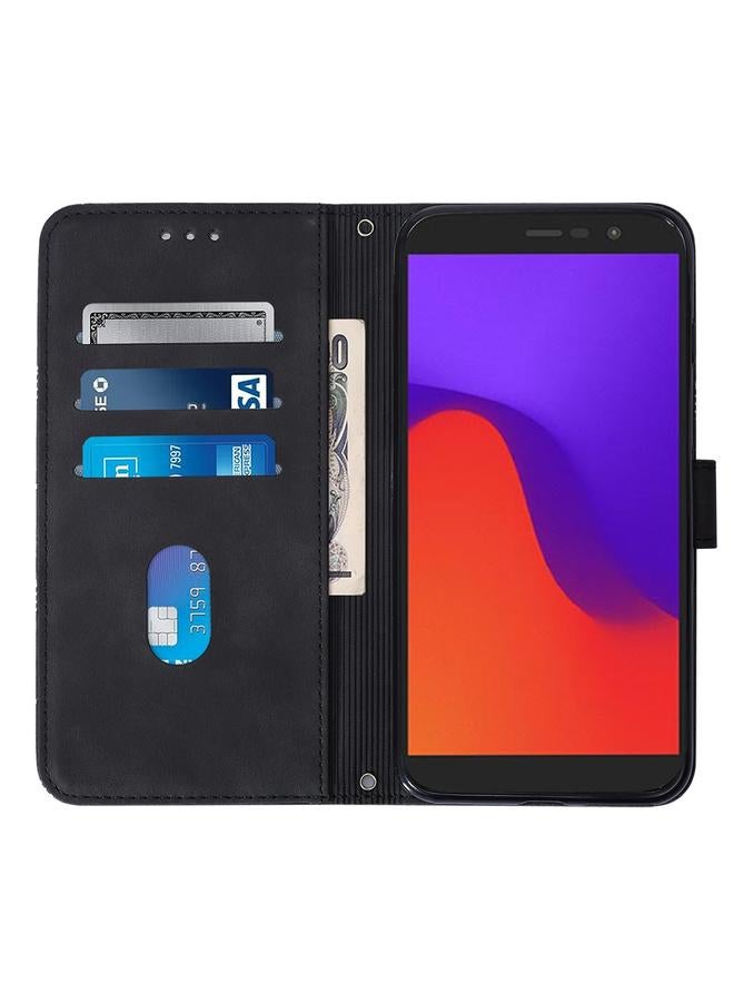 زبون جراب هاتف BLU View 2 2020/2022، جراب هاتف جلدي قابل للطي منقوش ثلاثي الأبعاد - Image 3