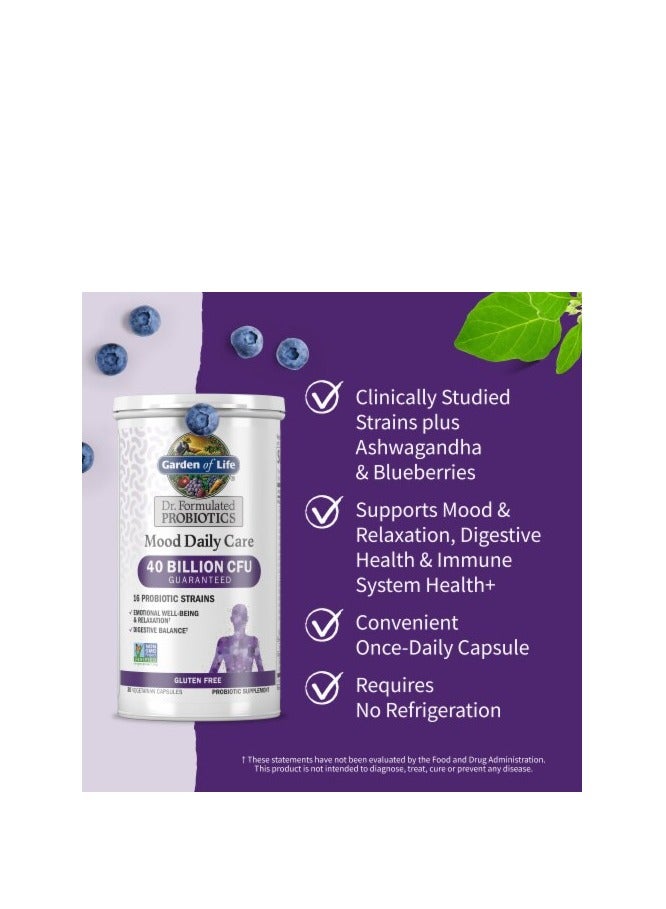 Garden of Life Dr. Formulated Probiotics Mood+ 60 Vegetarian Capsules - Image 3