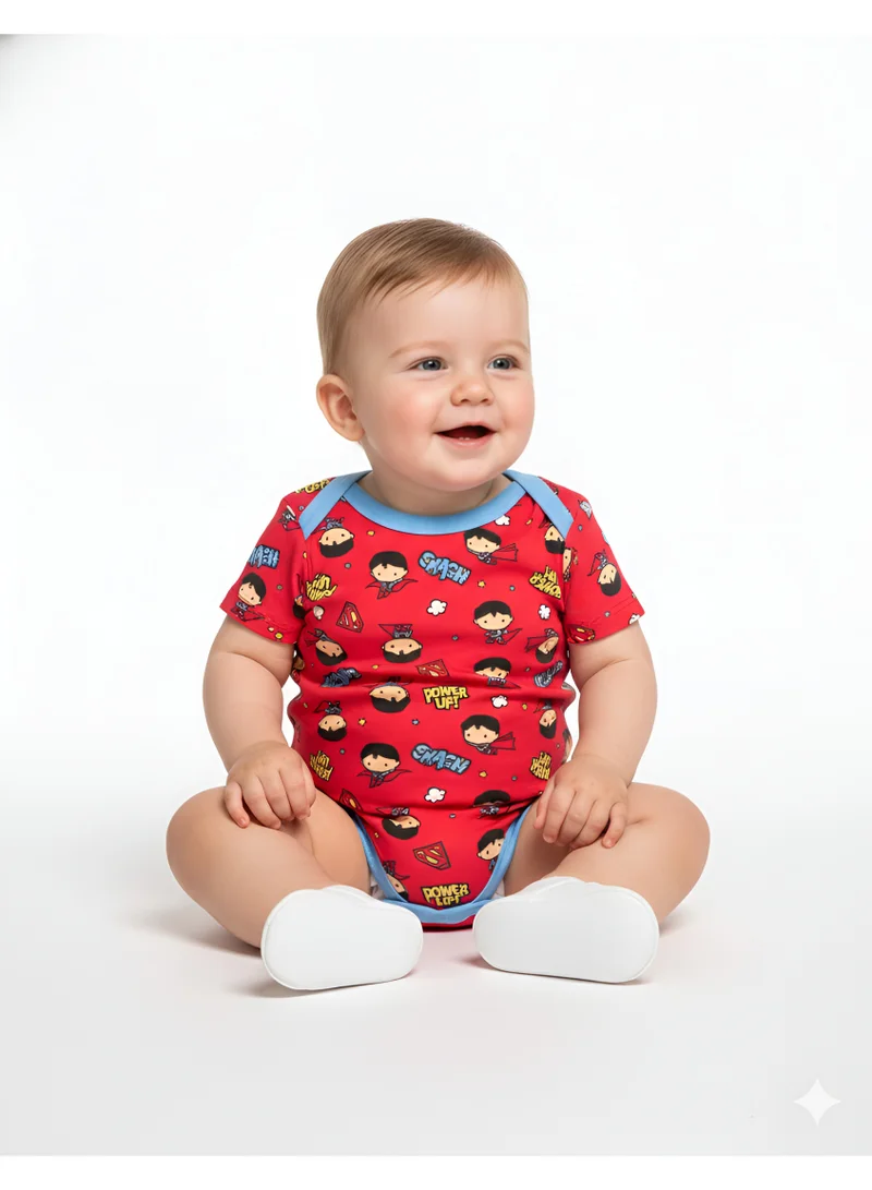 بمبىمىشى طقم بدلة نوم قصيرة الأكمام بطبعة سوبرمان من بامبي ميتشي قطعتين