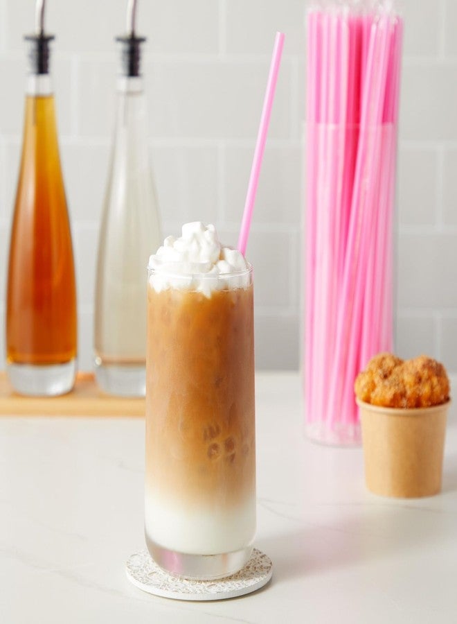 Juvale 300 Pack Pink Plastic Straws for Birthday Party, Baby Shower, Weddings and Gatherings - 10 Inches Long Fun Pink Straws Plastic for Cocktails, Coffee, Juice, Water, Iced Tea and More - Image 3