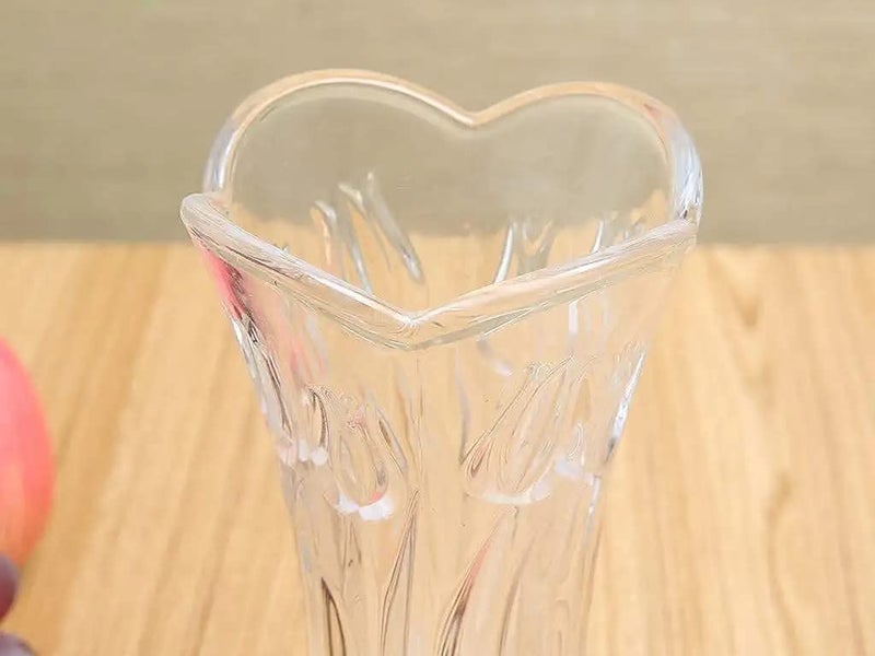 OUPSTRIVE Crystal Vase Glass Flower Vase Pot Crystal Clear Vase for Living Room Long Glass Vase Decoration for Home Glass Jar for Plants Indoor Room Home Office Design 2 - Image 5