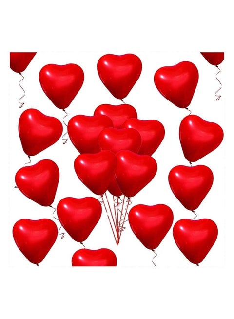 25 Piece Red Heart Shape Love Balloons for Valentine’s Day Decorations