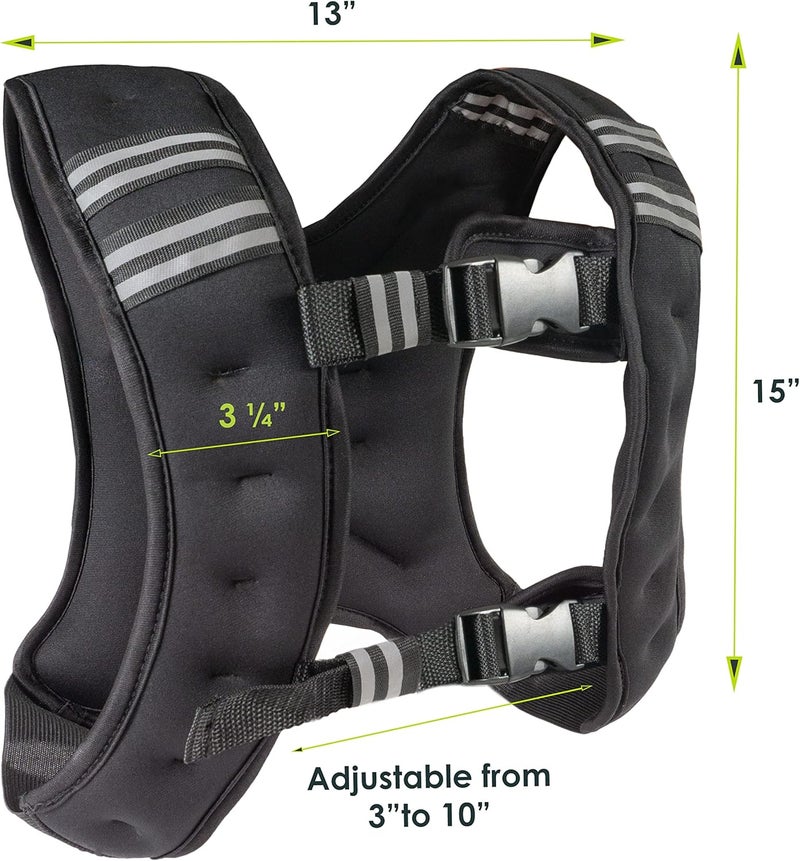 ProSourceFit Exercise Weighted Training Vest - Black - Image 2