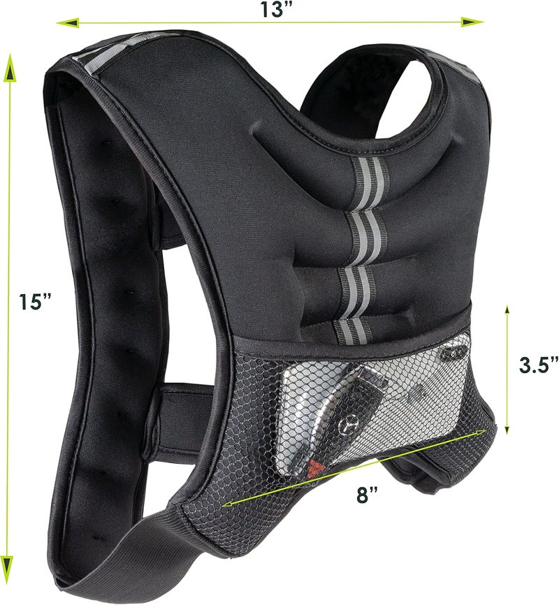 ProSourceFit Exercise Weighted Training Vest - Black - Image 3
