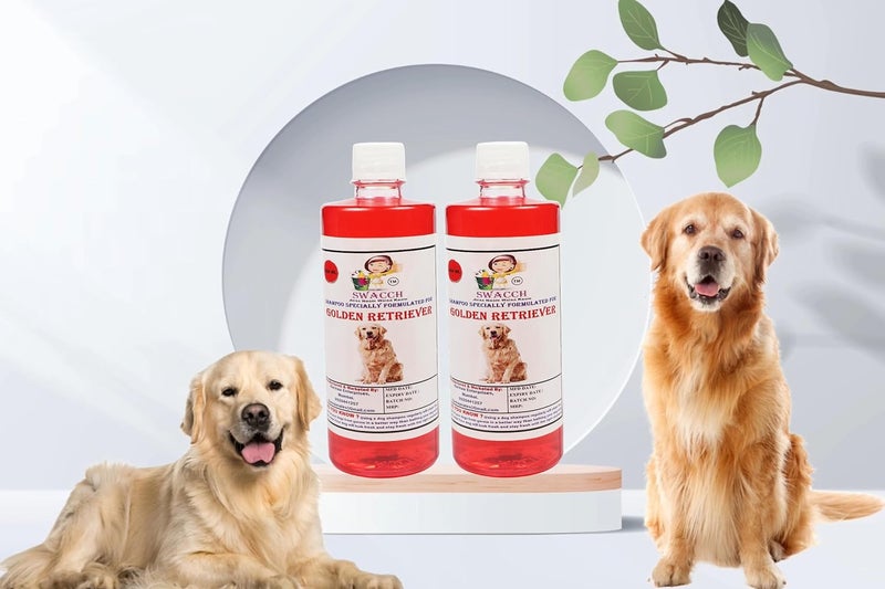 SWACCH Shampoo Specially FORMULATED for Golden Retriever 500ML Pack of 2 Jasmine - Image 1