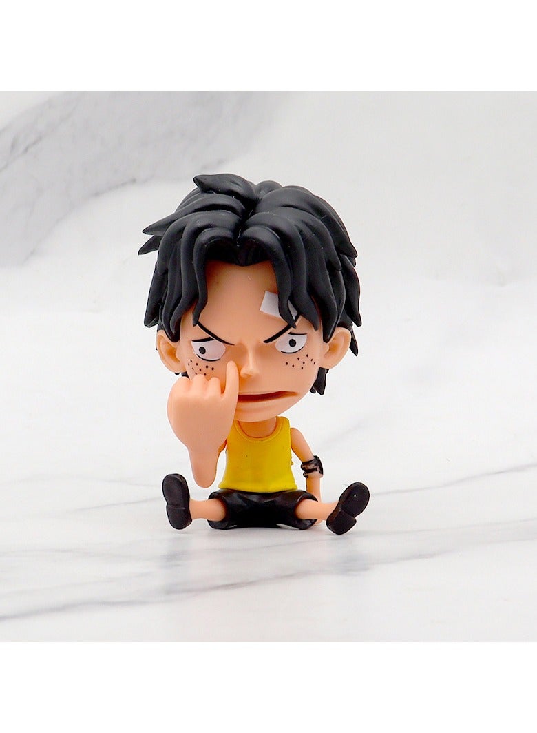Anime One Piece Ace Action Figure Q Style Model Statue Figure Toy Fine Super Collectible Anime Action Figure Toy  - Image 1
