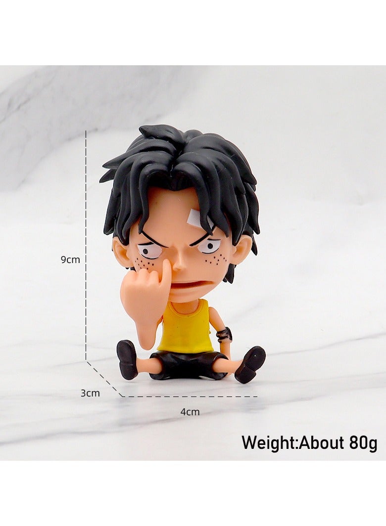 Anime One Piece Ace Action Figure Q Style Model Statue Figure Toy Fine Super Collectible Anime Action Figure Toy  - Image 2
