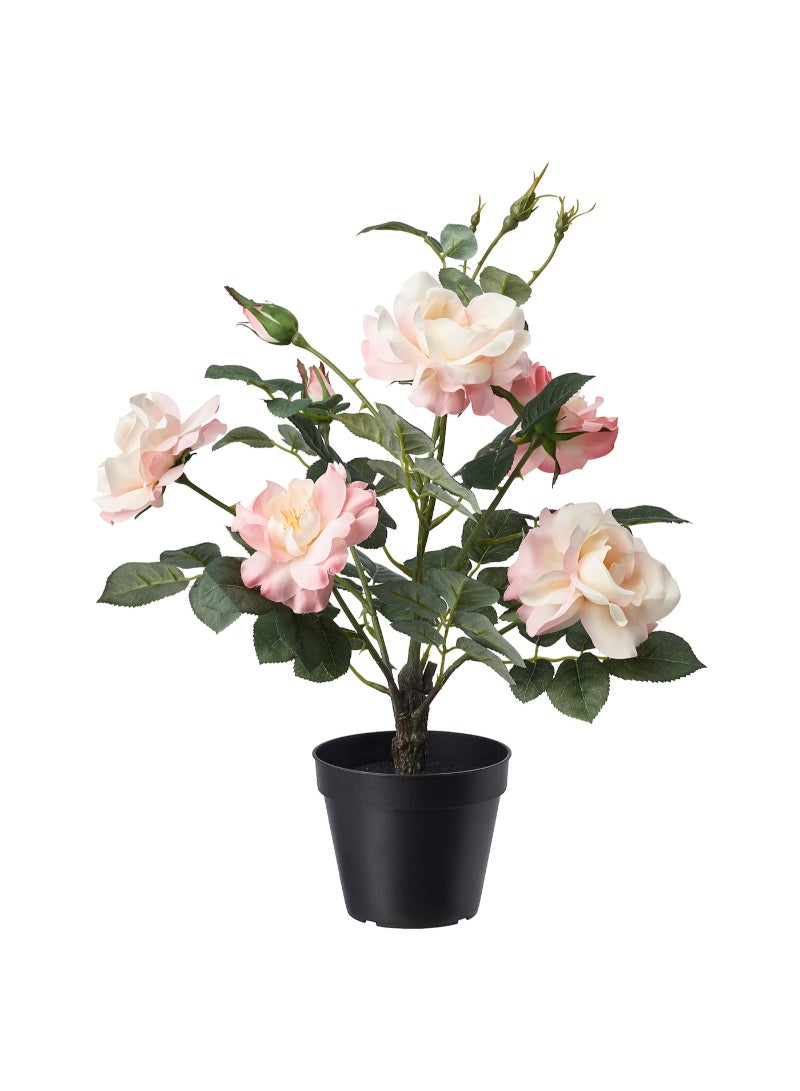 Artificial potted plant in/outdoor/Rose pink 12 cm