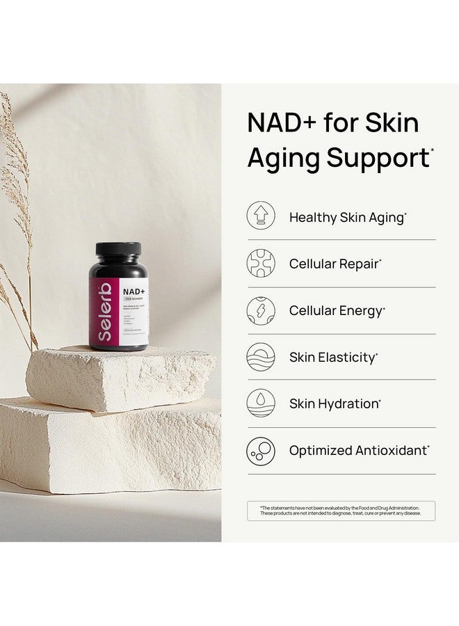 Selerb NAD+ Supplement for Women - NMN Alternative with β-NAD+, Trans-Resveratrol, CoQ10, D-Ribose - Promotes Cellular Renewal, Energy, and Radiant Skin Health - 90 Capsules - Image 2