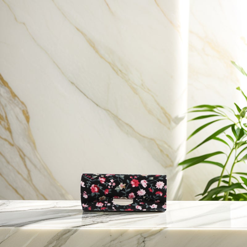 2pcs Women Lipstick Case Retro Embroidered Flower Pattern Storage Box with Mirror - Image 2