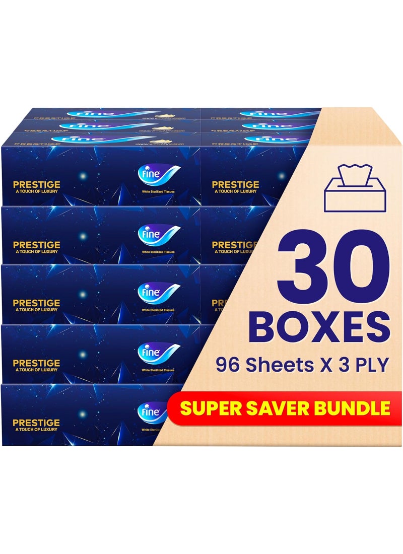 Fine مناديل الوجه بريستيج 3 طبقات 96 ورقة 30 علبة - Image 1