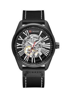 CURREN Men's Leather Automatic Self-wind Sports Watch  - Image 1