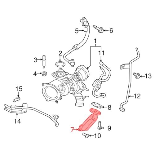 Copgge Turbocharger Oil Line Turbo Oil Return Hose Turbo Oil Drain Tube Fits For Ford Fusion Escape Transit Connect 16L Gas Engine 2013 2014 2015 2016 - Image 3