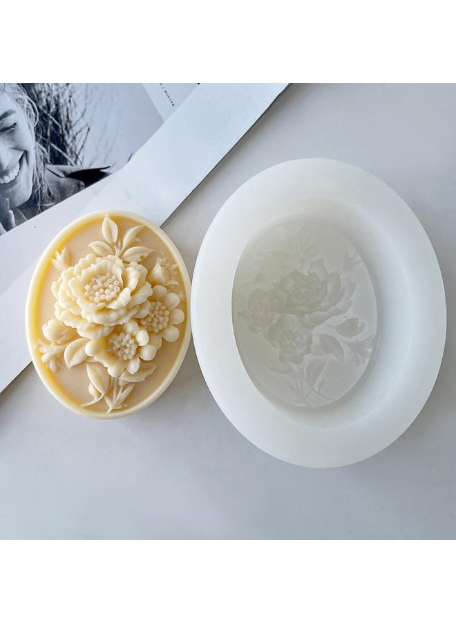 Bluejw Embossed Flower Silicone Soap Mold DIY Oval Fragrance Car Fragrance Brand Plaster Mold Ornaments Baking Utensils - Image 5