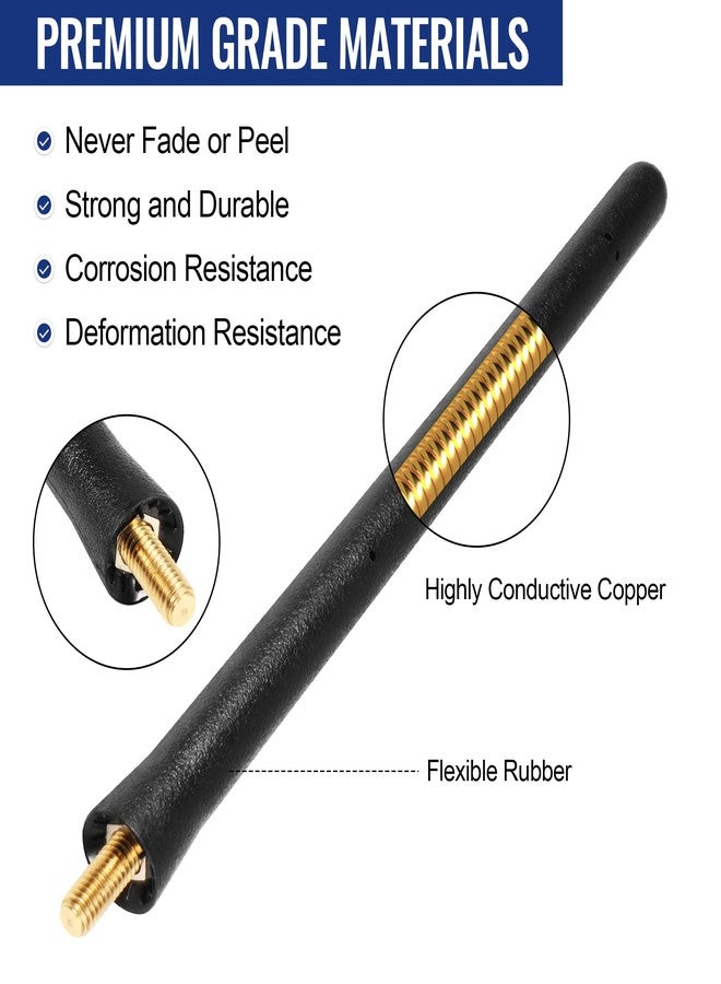 VOFONO Short Antenna fits 07-26 Jeep Wrangler Gladiator JK JL JT Sport Unlimited Willys Jeep Wrangler Accessories, Jeep Antenna - Image 5