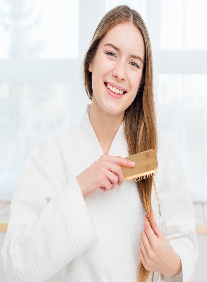 AojSup 10 Pcs Bamboo Hair Brushes for Women Bulk Wooden Paddle Brush Scalp Massage Bamboo Bristle Anti Static Engraving DIY Gift for Wedding Birthday Party (9.65 x 3.35 inch, Natural) - Image 5